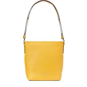 Kate Spade Yellow Max Duffel Leather Shoulder Bag